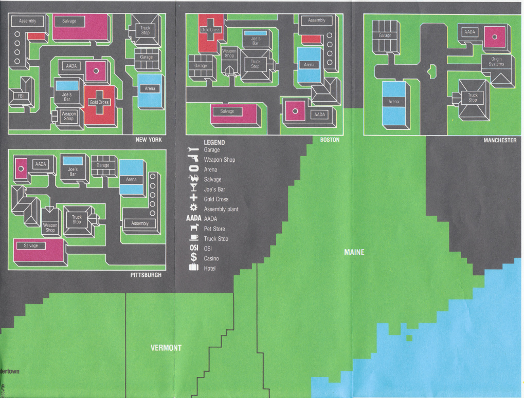 Cars Wars Autoduel America Map Autoduel map 4