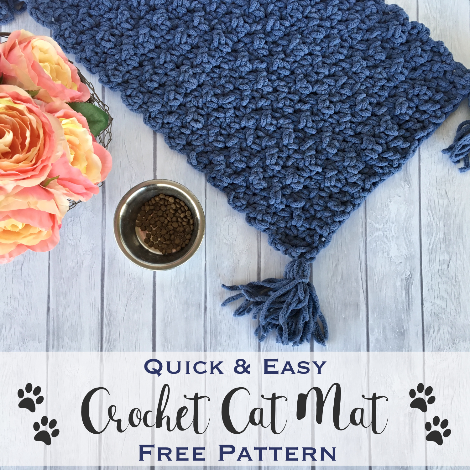 Quick & Easy Crochet Cat Mat Pattern Cute As A Button Crochet & Craft