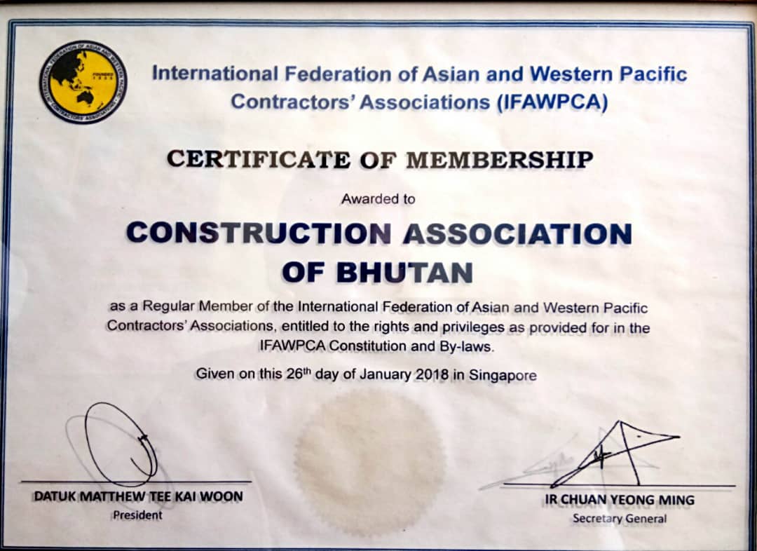 About Us Construction Association of Bhutan འབྲུག་བཟོ་བསྐྲུན་ཚོགས་པ།།