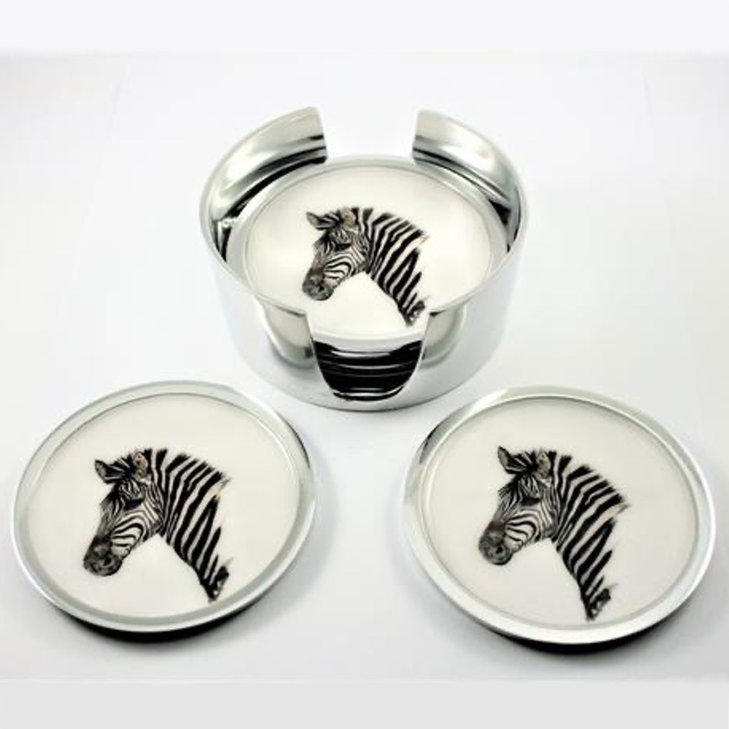 Zebra coaster set Cabana