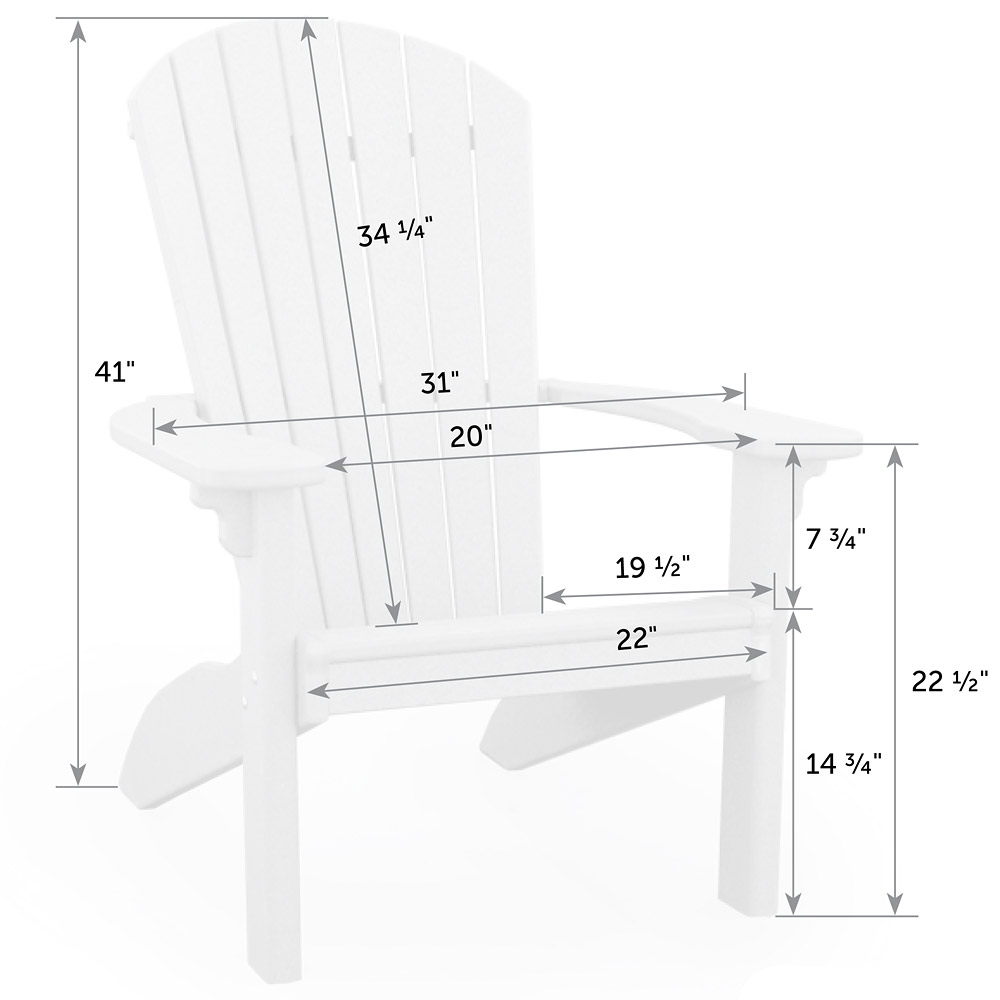 Outdoor Seating Quick Ship SeaAira Quick Ship Adirondack Chair (Set