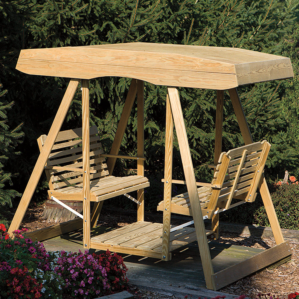 Amish Double Glider Swing Letter G Decoration Ideas