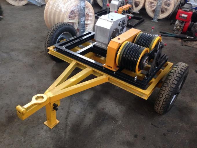50KN Double Drum Fast Speed Winch Cable Pulling and Laying with