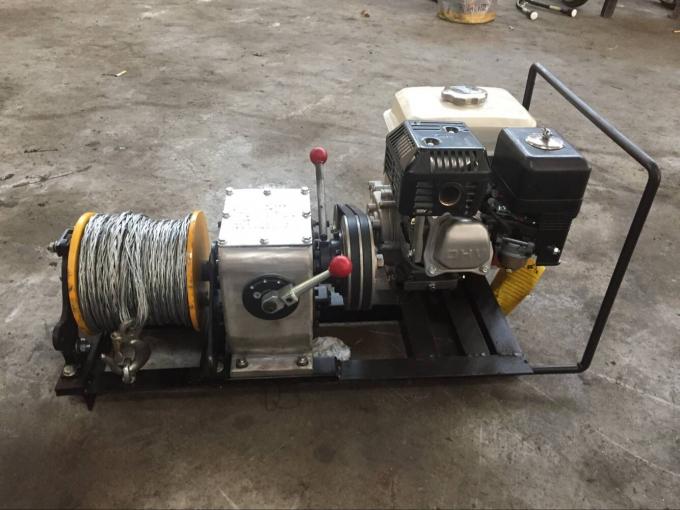 Gasoline Engine Small Cable Pulling Winches for Power Construction