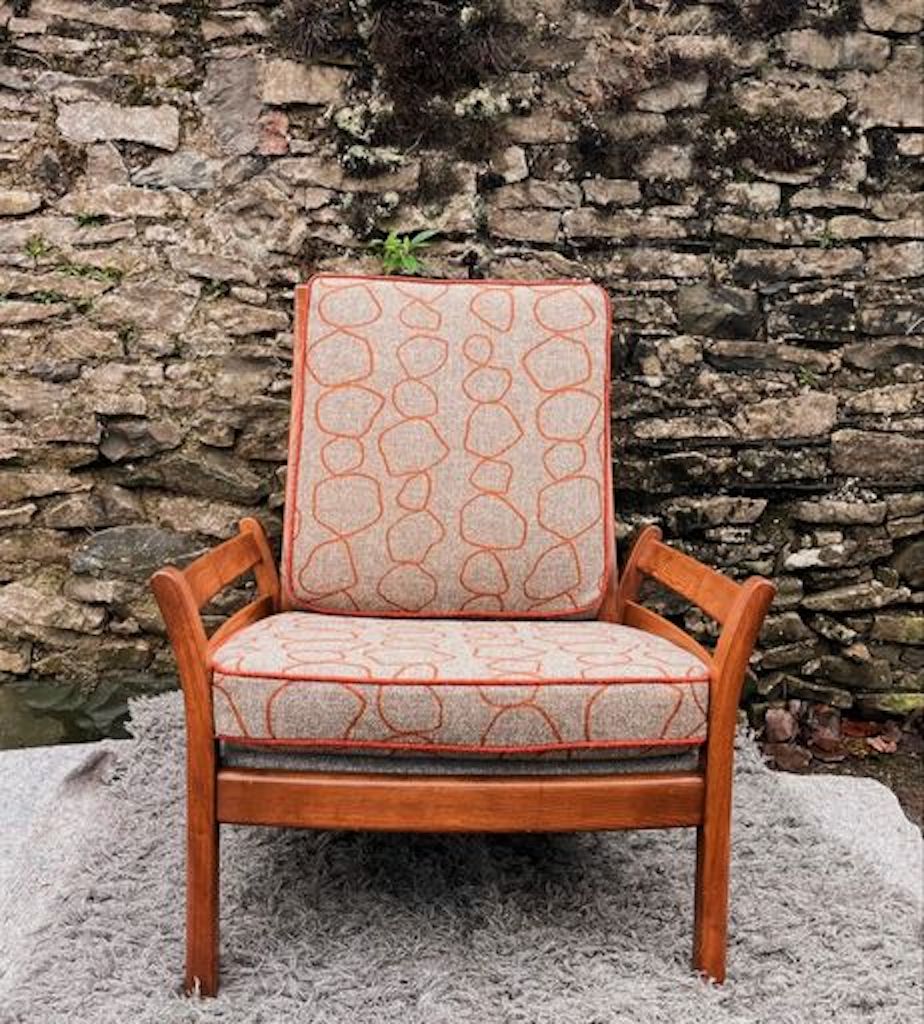 Ercol Chair Sold Cable & Blake , herdwick, wool