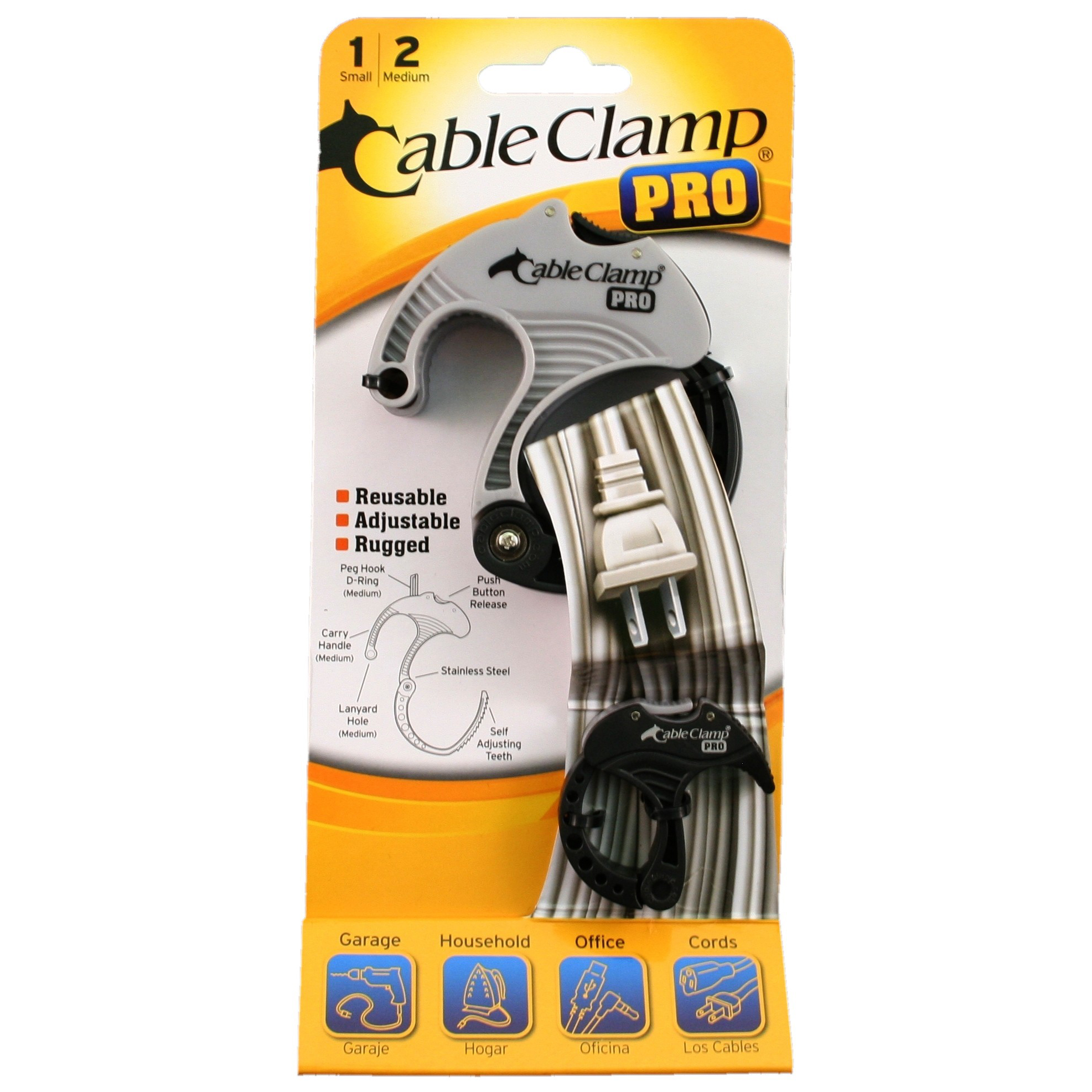 1 Small / 2 Mediums Cable Clamp PRO® Carded Pack Cable Clamp®