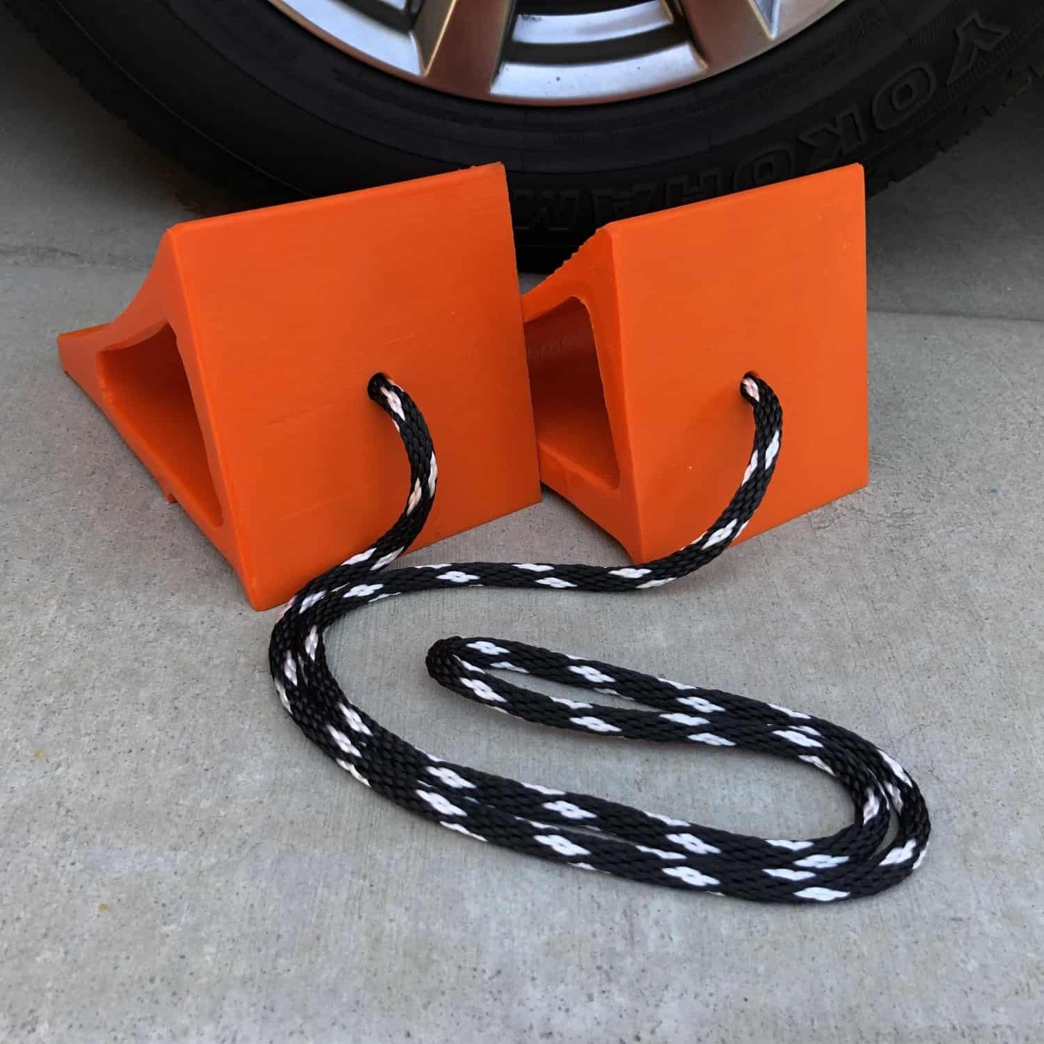 Wheel Chocks Medium Duty Polyurethane for Trucking, RVs, Trailers