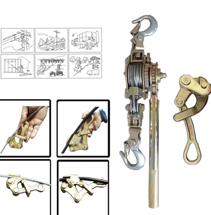 3 Ton Cable Pulling Clamp / Come Along Clamp NGK Wire Rope Grips S3000