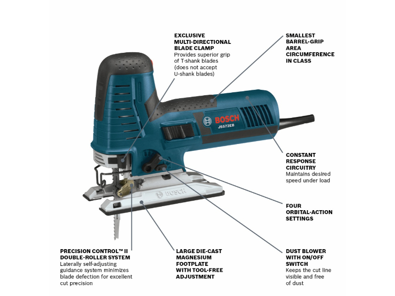 BOSCH® 7.2 Amp BarrelGrip Jig Saw Kit JS572EBK