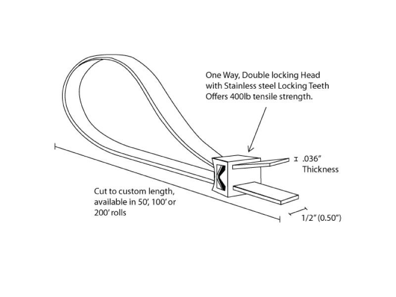Custom Length Cable Tie Straps