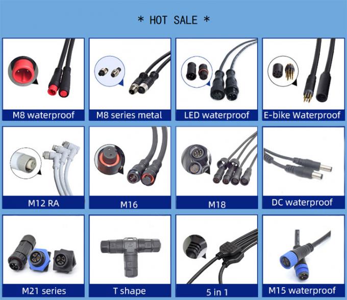 6 Pin M10 Waterproof Extension Cord 4 Ft Length For E Bike Quick Coupling