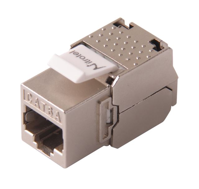 Cat6a Toolless Keystone Jack Network Coupler FTP Shielded UL PoE++