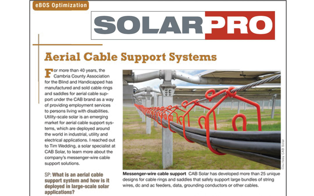 CAB Solar Featured in SOLARPRO Magazine Cambria County Association for the Blind and Handicapped