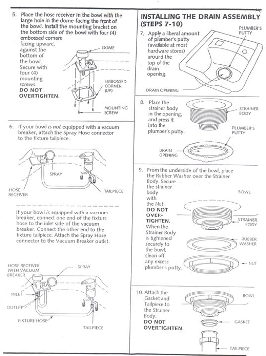 8400 Shampoo Bowl Mounting Instructions
