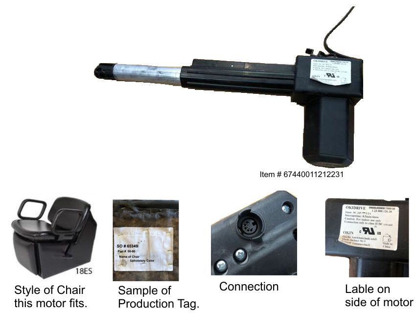 Collins, Replacement Electric Motor, fits 5060 Futura, QSE 67ES, 12ES