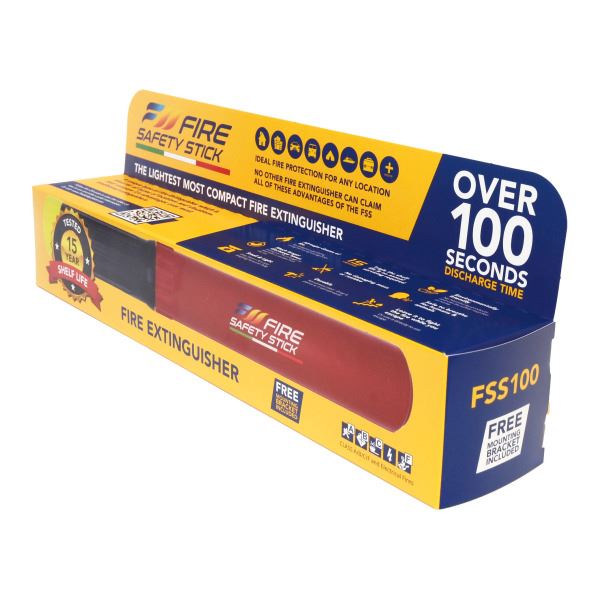 Fire Safety Stick FSS100 Portable Fire Extinguisher 100s Discharge