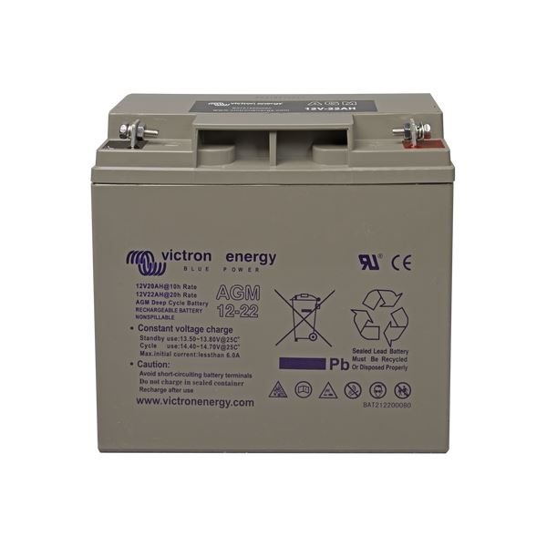 Victron Energy 12V/22Ah AGM Deep Cycle Battery (BAT212200084)