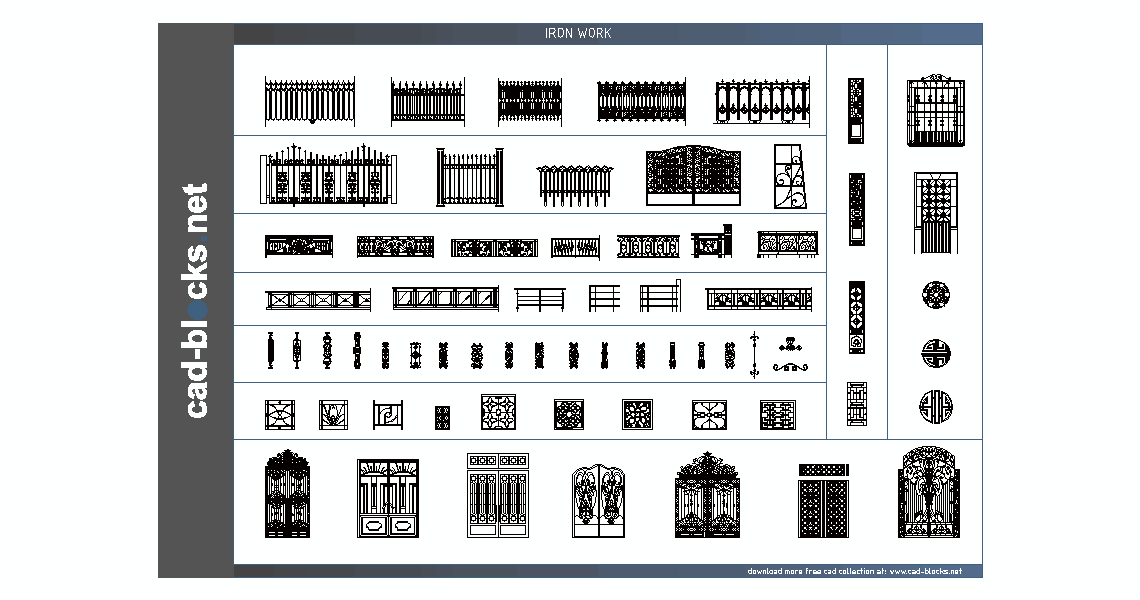 Others CAD Blocks iron work in elevation view