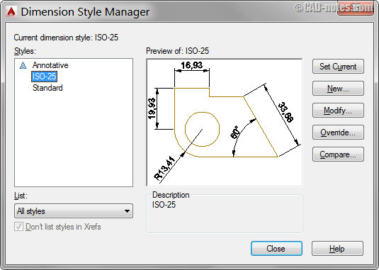 One AutoCAD dimension style, different appearances CADnotes