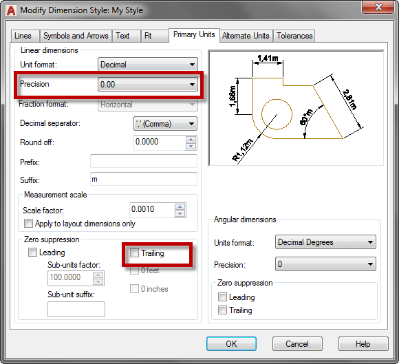 How to Use Different Units from the Drawing on Your AutoCAD Dimension