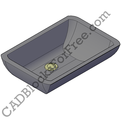 Bathroom Sink Free AutoCAD block in DWG