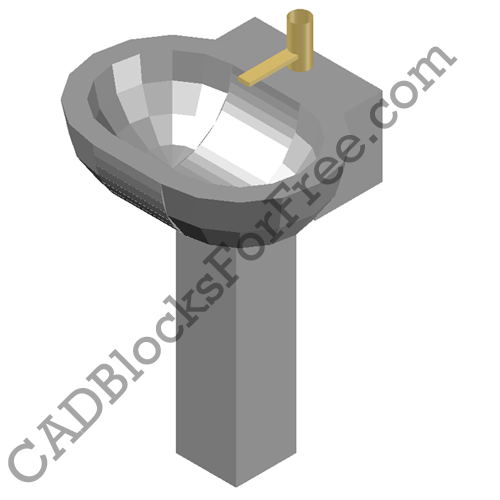 Bathroom Sink Free AutoCAD block in DWG