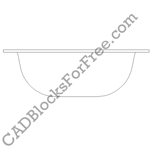 Bathroom Sink Free AutoCAD block in DWG
