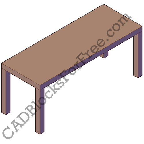 Table Free AutoCAD block in DWG