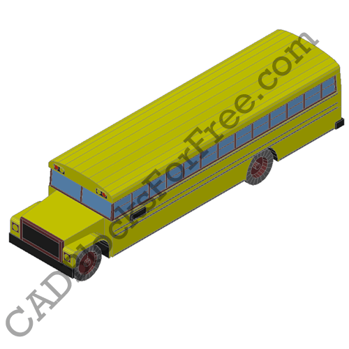 School Bus Free AutoCAD block in DWG