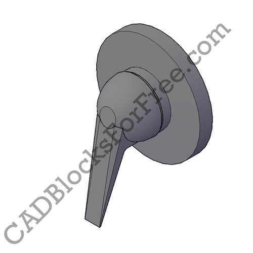 Shower Mixer Free AutoCAD block in DWG