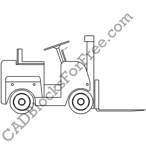 Forklift Free AutoCAD block in DWG