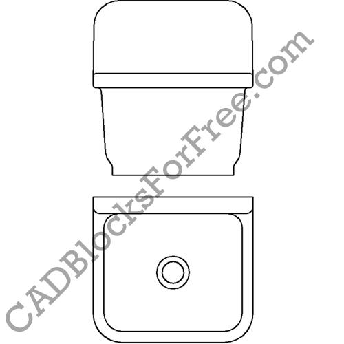 Bathroom Sink Free AutoCAD block in DWG