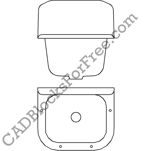 Bathroom Sink Free AutoCAD block in DWG