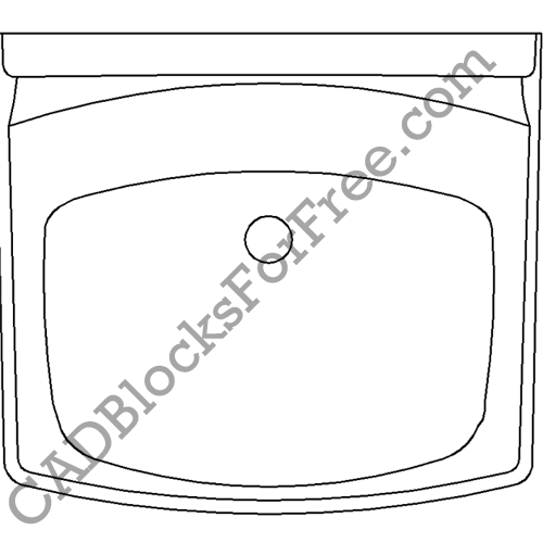 Bathroom Sink Free AutoCAD block in DWG
