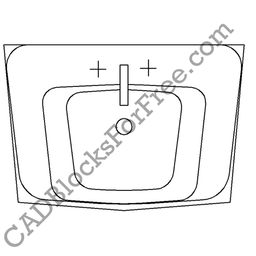 Bathroom Sink Free AutoCAD block in DWG