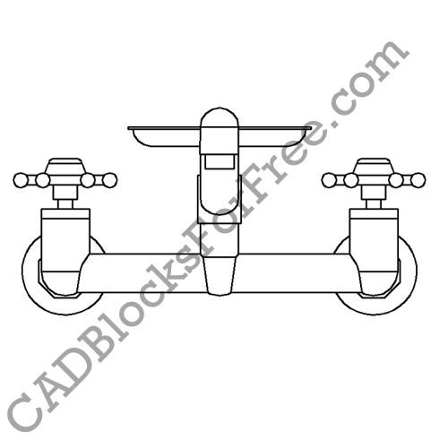 Kitchen Sink Tap/Faucet Free AutoCAD block in DWG