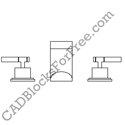 Kitchen Sink Tap/Faucet Free AutoCAD block in DWG