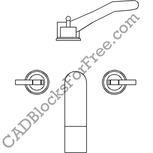 Kitchen Sink Tap/Faucet Free AutoCAD block in DWG