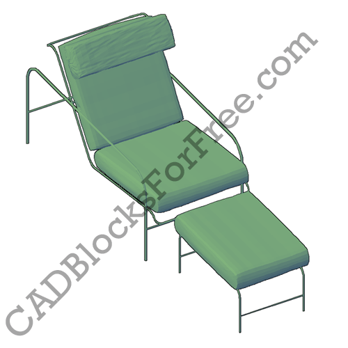 Chaise Longue Free AutoCAD block in DWG