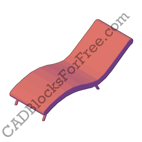 Chaise Longue Free AutoCAD block in DWG