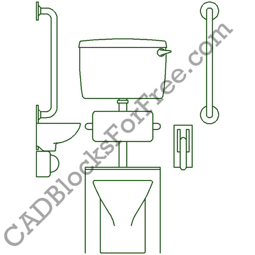 Bathroom Free AutoCAD block in DWG