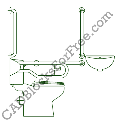 Bathroom Free AutoCAD block in DWG