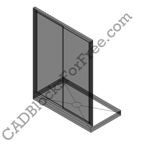 Shower Free AutoCAD block in DWG