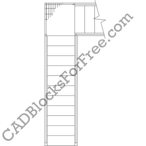 Stairs Free AutoCAD block in DWG