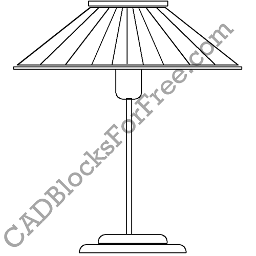 Table Lamp Free AutoCAD block in DWG