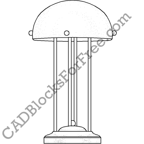 Table Lamp Free AutoCAD block in DWG