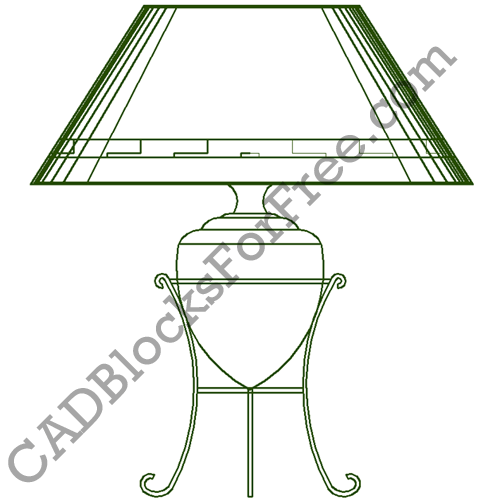 Table Lamp Free AutoCAD block in DWG