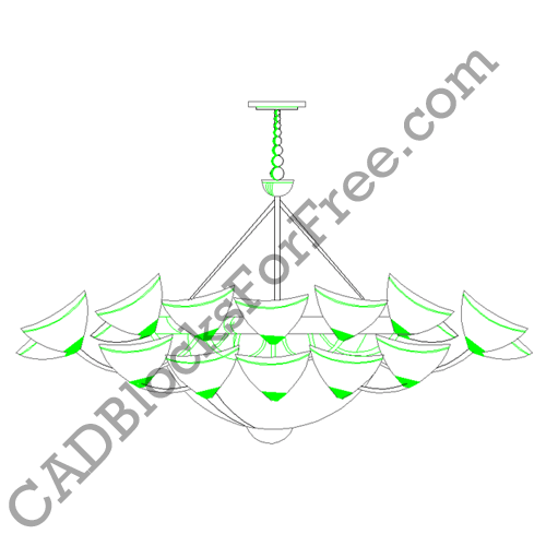 Chandelier Free AutoCAD block in DWG
