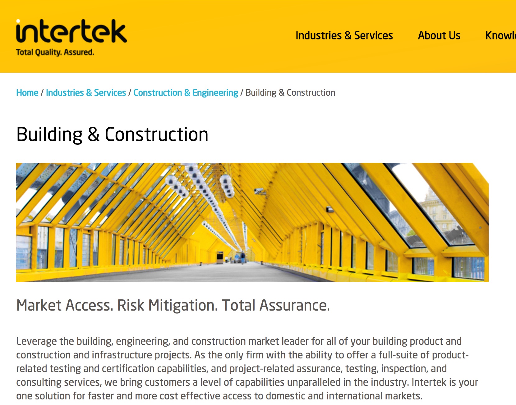 Intertek expands Canadian building and construction services with