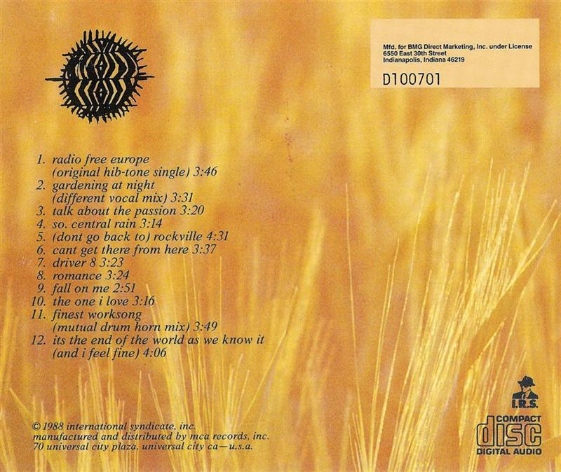 R.E.M. Eponymous BMG Issue CD